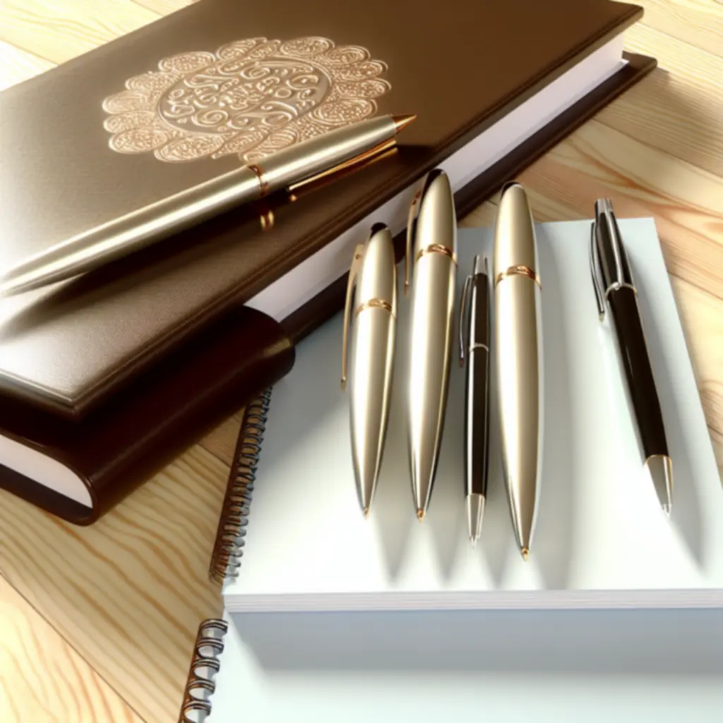 Közelről fotózott prémium papírtermékek, láthatóan részletgazdag textúrával