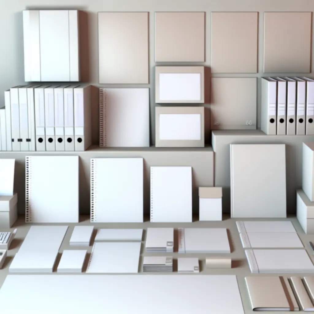 Válogatott prémium papírtermékek és írószerek letisztult elrendezésben