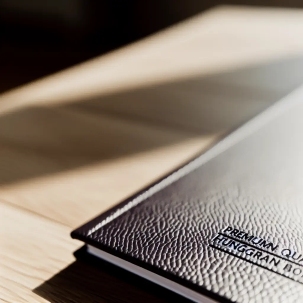 Prémium jegyzetfüzet részletgazdag, letisztult termékfotója