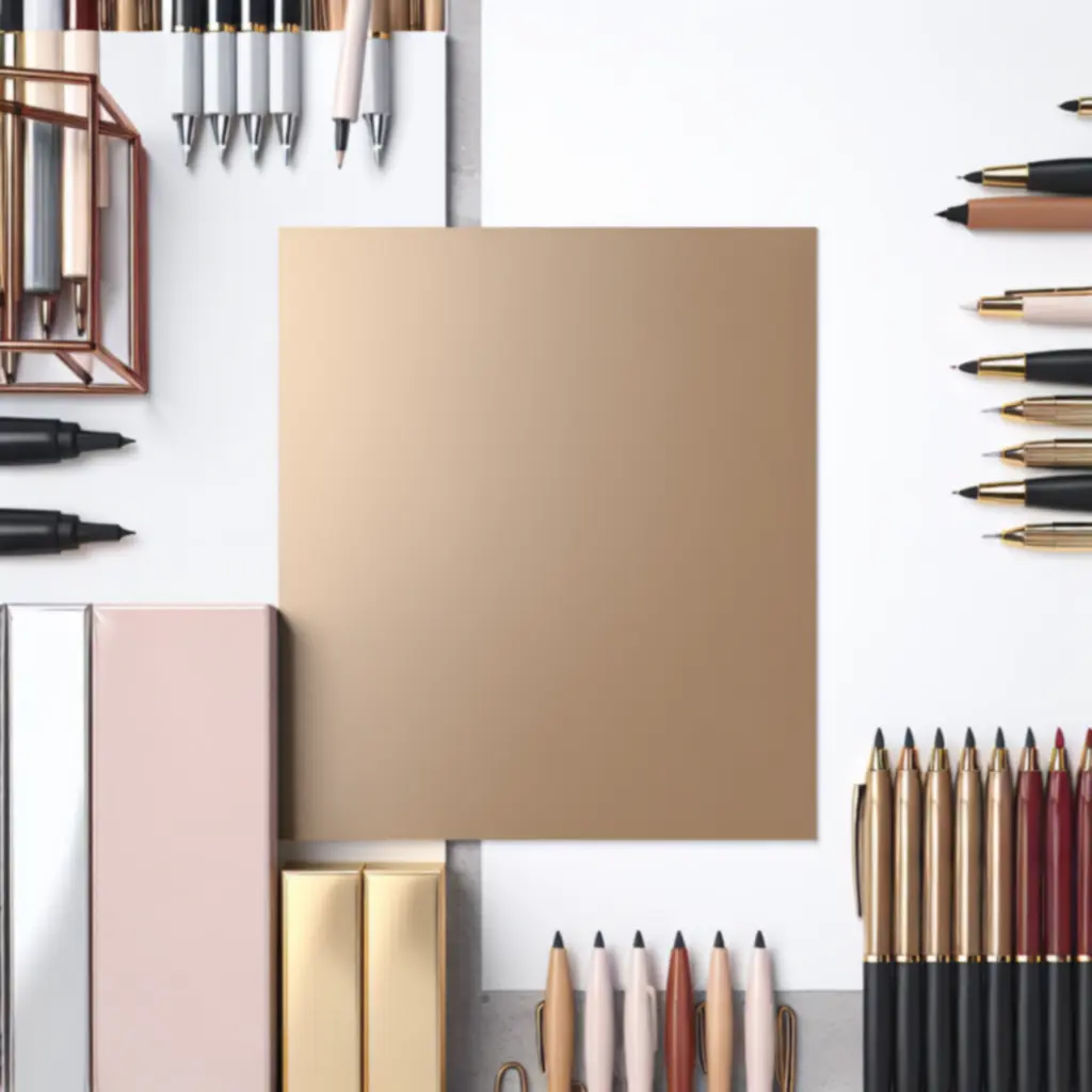 Prémium tollak és ceruzák rendezve egy íróasztalon